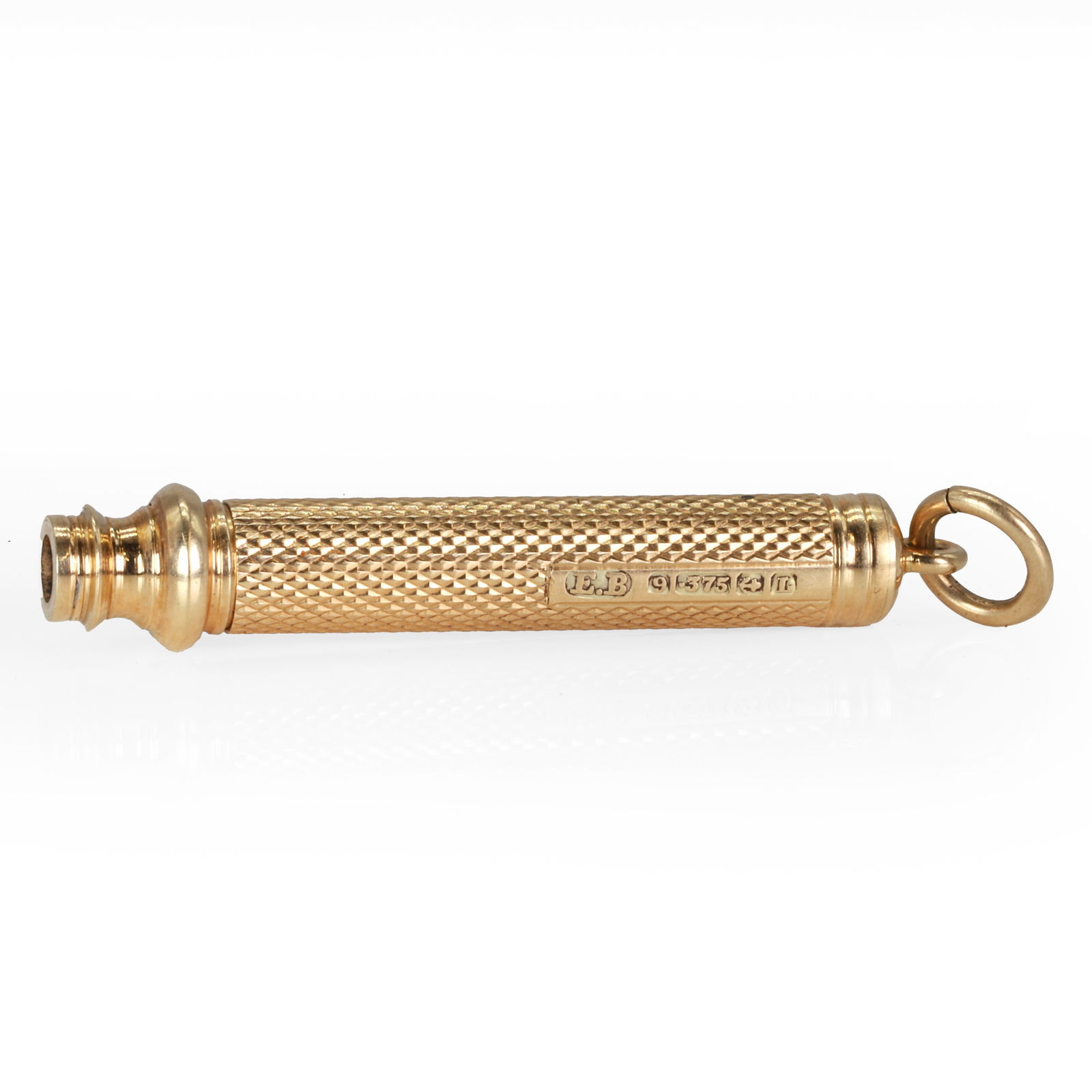 A 9ct gold telescopic fob pencil, (1 of 3)