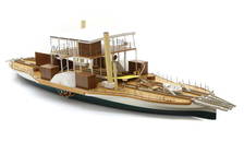 A model paddle steamer 'Valiant a steel sternwheeler',