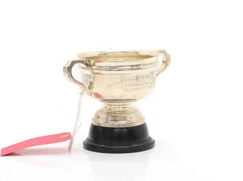 A silver two-handled cup,