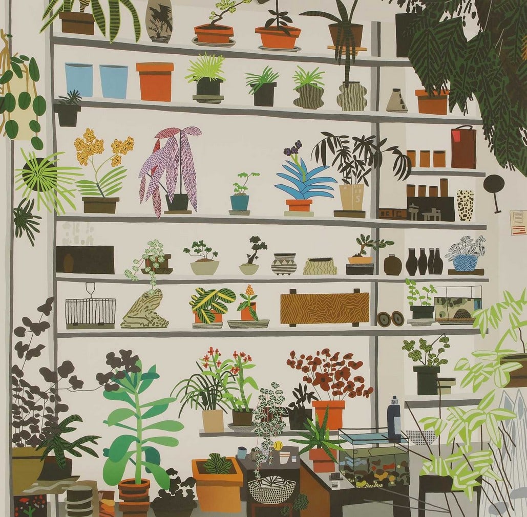 Jonas Wood (American, b.1977): Jonas Wood (American, b.1977) 'Large Shelf Still Life', 2017 offset lithograph in colours, published for the Shio Kusaka/Jonas Wood exhibition, 30 September 2017 - 8 February 2018, at the Museum Voorl