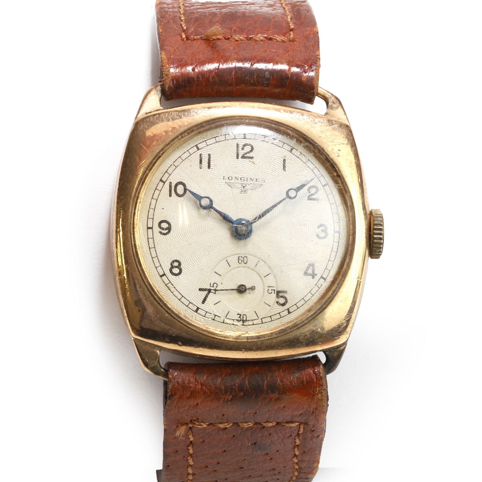 A 9ct gold Longines mechanical strap watch, (1 of 2)
