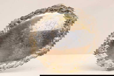 A large silver salver,