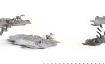 An Art Nouveau pewter dish,