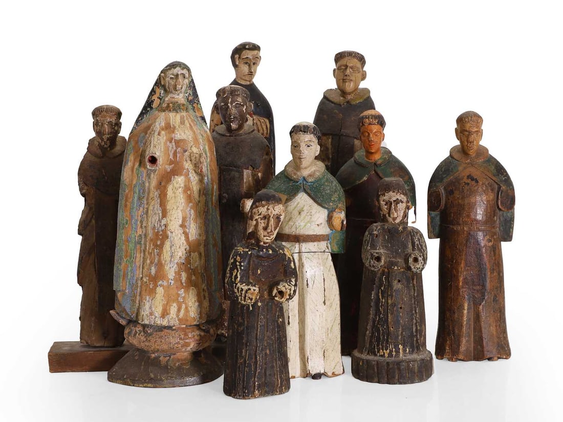 A collection of ten various figures of saints 18th century (1 of 2)