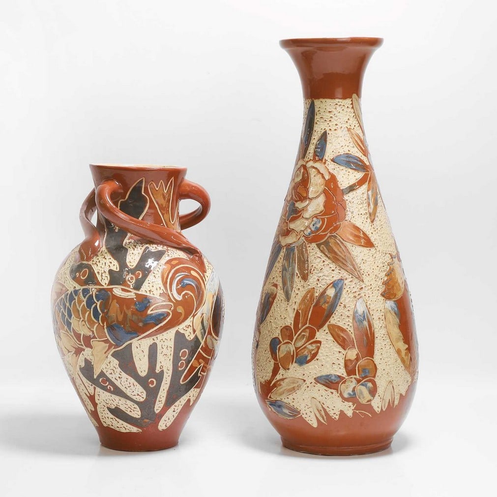 C H Brannam Pottery Two vases (1 of 3)