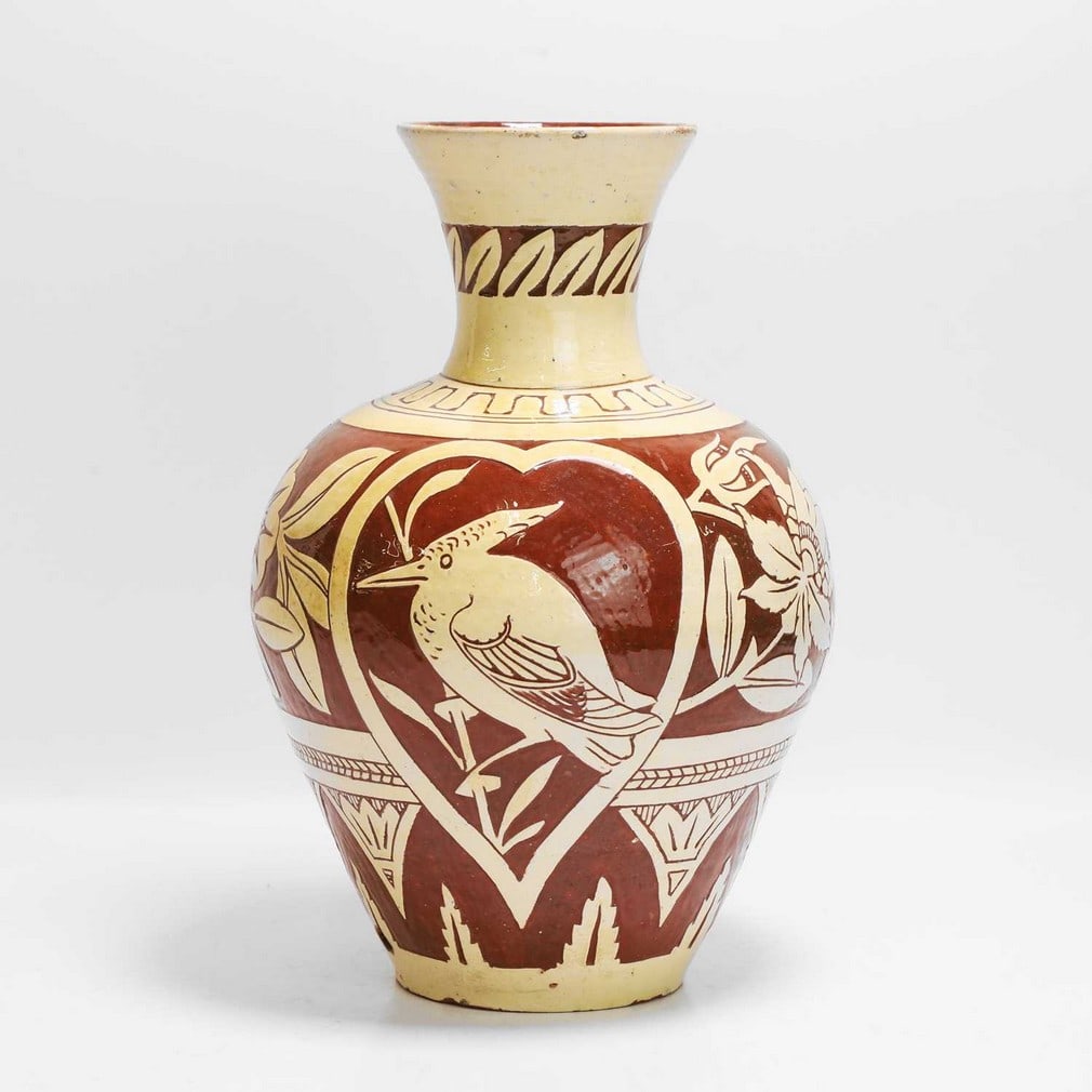 C H Brannam Pottery An ovoid form vase (1 of 4)