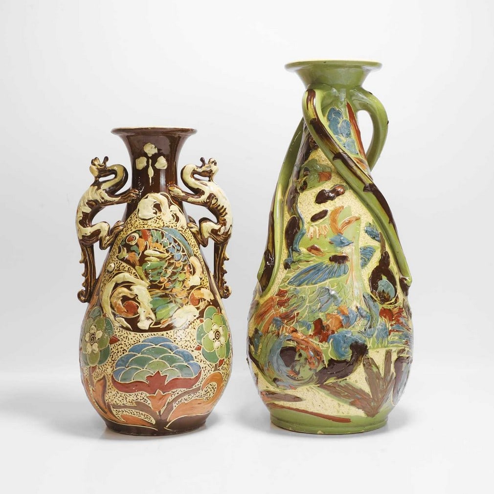 C H Brannam Pottery Two vases (1 of 4)