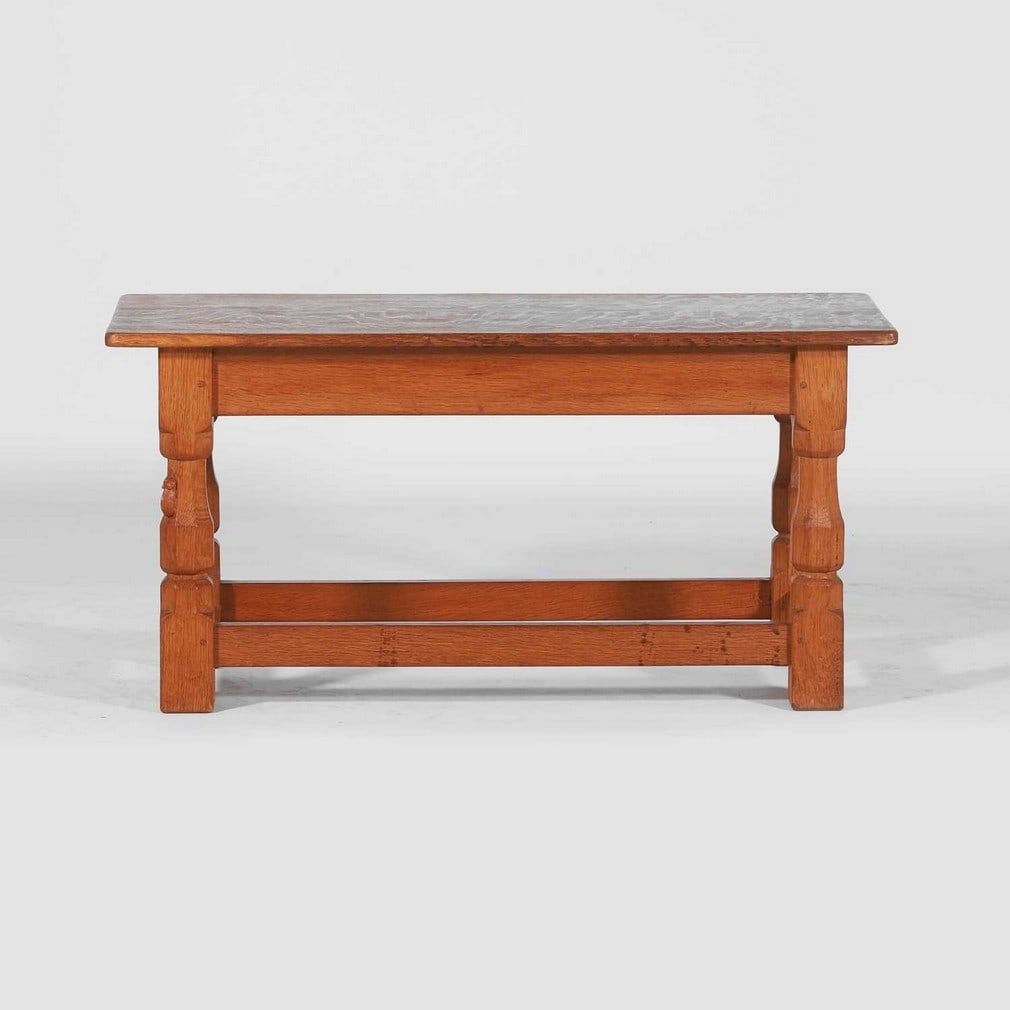 Workshop of Robert 'Mouseman' Thompson (1876-1955) An oak side table (1 of 6)
