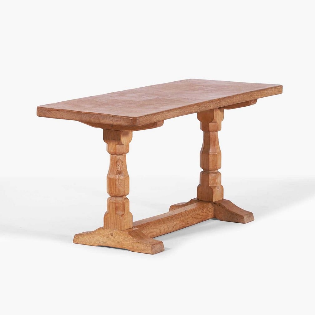 Workshop of Robert 'Mouseman' Thompson (1876-1955) A small oak refectory table (1 of 6)