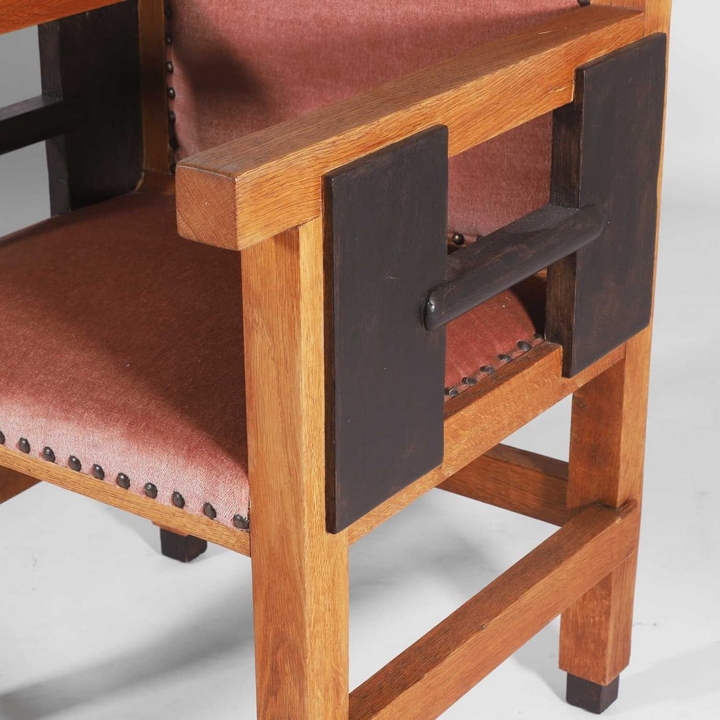 ▲ Jacques L Grubben (Dutch, 1884-1964) A pair of Dutch Art Deco armchairs - 5