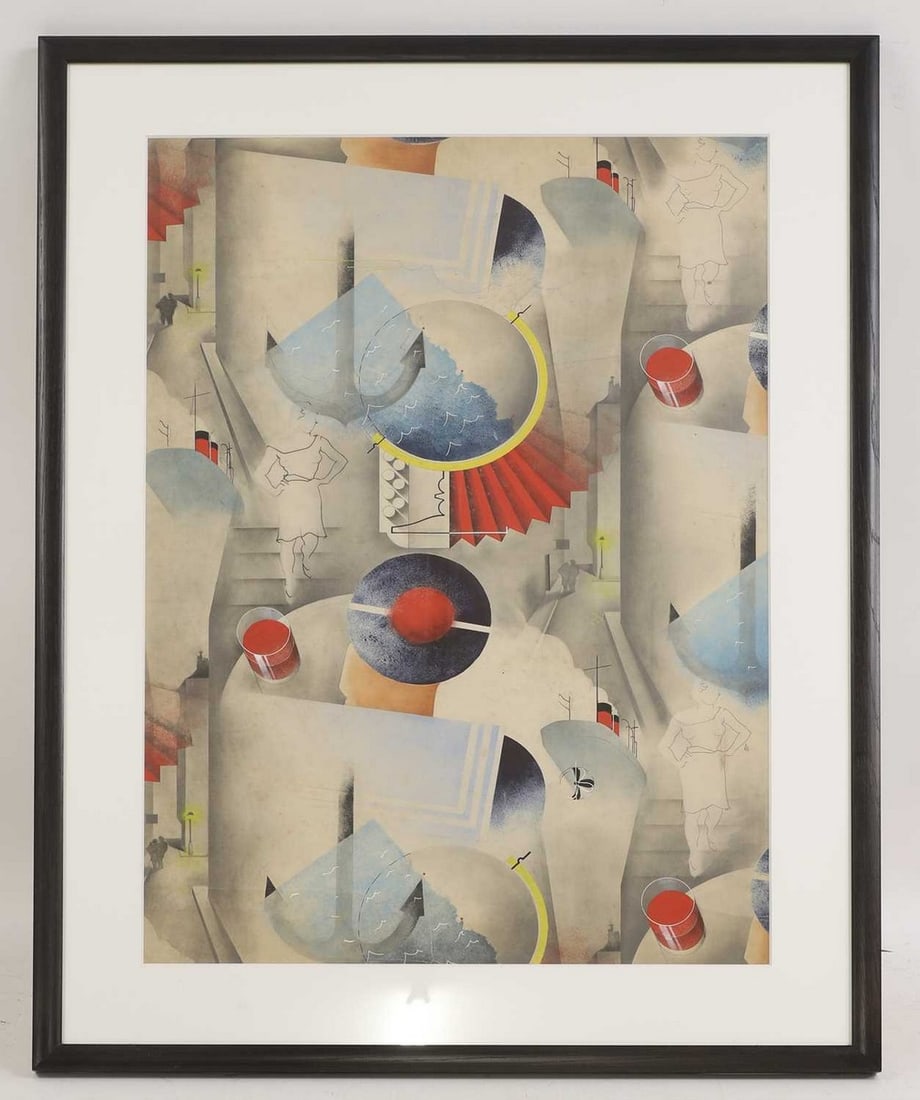 ▲ Jean Colin (French, 1912-1982) An original artwork for textile, wallpaper, or poster design (1 of 2)