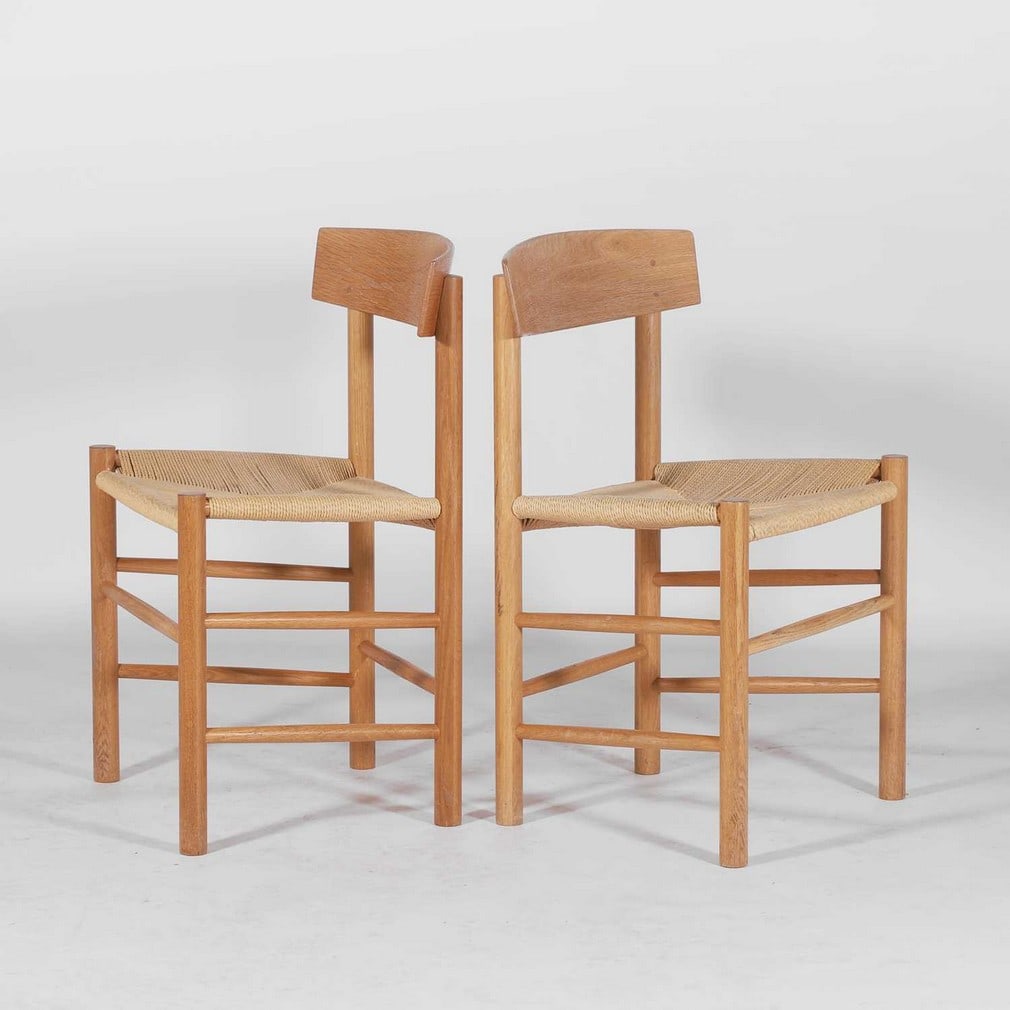 Børge Mogensen (Danish, 1914-1972) for Fredericia A pair of 'J39' dining chairs - 3