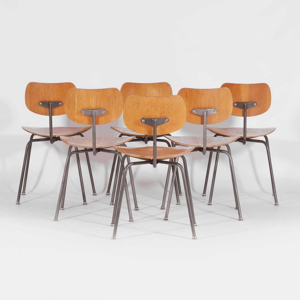 Egon Eiermann (German, 1904-1970) A set of six 'SE68' chairs - 2