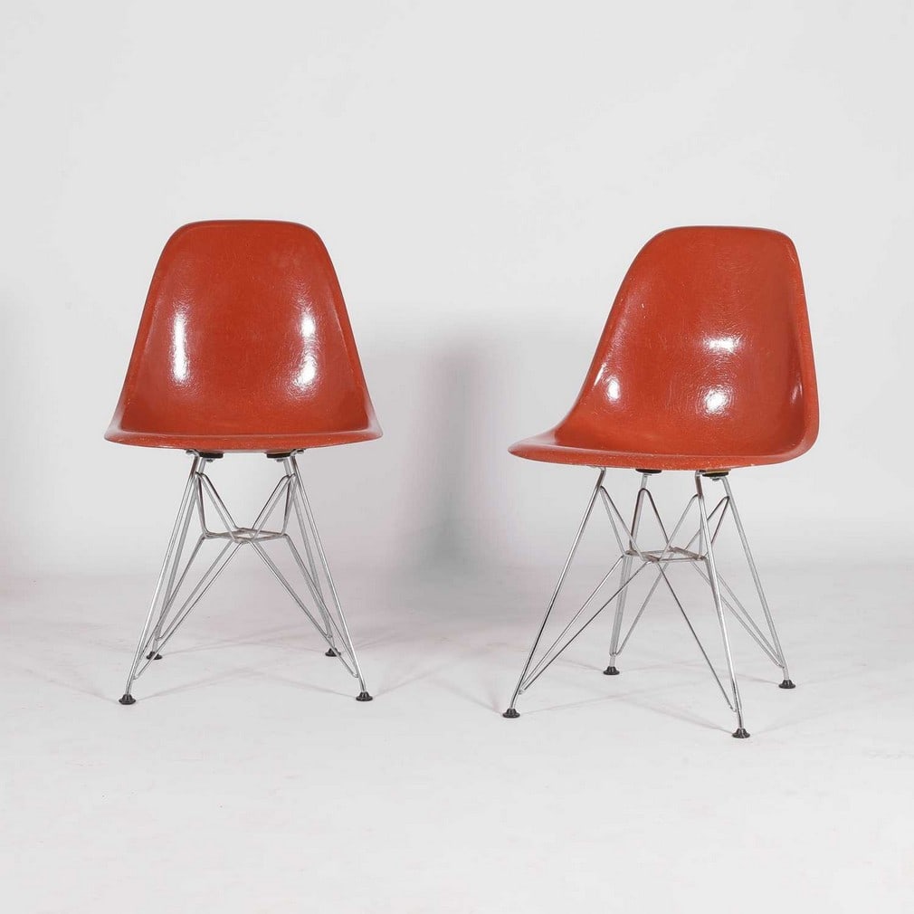 Charles Eames (American, 1907-1978) and Ray Eames (American, 1912-1988) A pair of 'DSR' chairs (1 of 5)