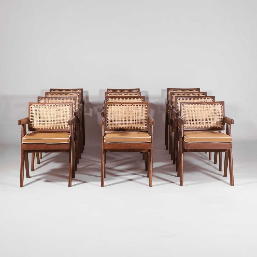 Pierre Jeanneret (Swiss, 1896-1967) A set of twelve chairs - 2