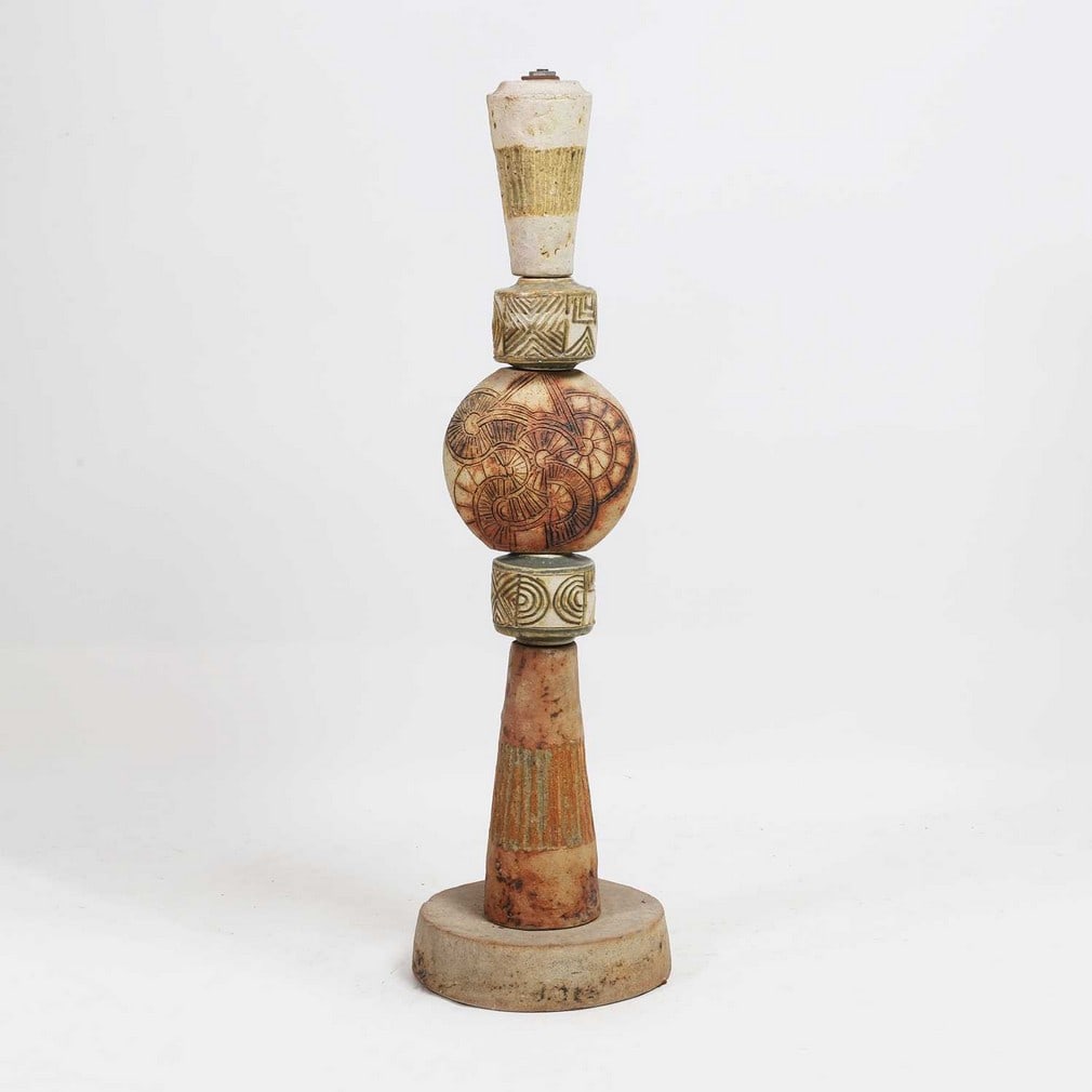 ▲ Bernard Rooke (b.1938) A stoneware standard lamp (1 of 5)