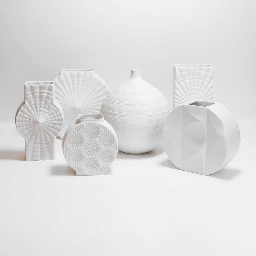 German 'Op Art' Three 'Shell' vases (1 of 5)