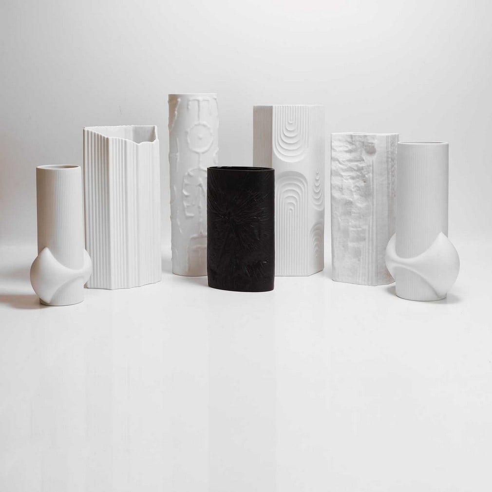 German 'Op Art' Three Rothenthal 'Studio Linie' vases (1 of 6)