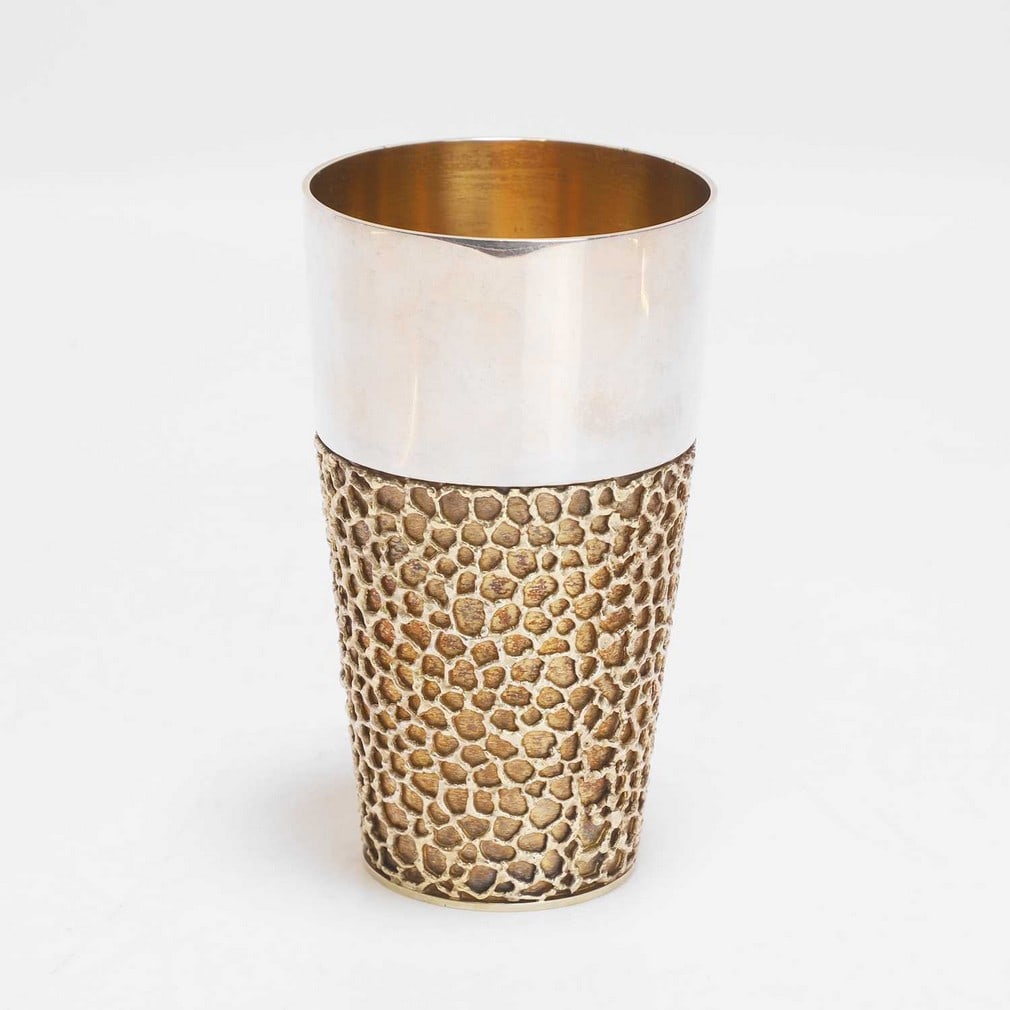 ▲ Stuart Devlin (Australian-British, 1931-2018) A silver and silver-gilt tall tapering cup (1 of 3)