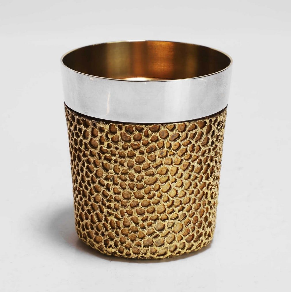 ▲ Stuart Devlin (Australian-British, 1931-2018) A silver and silver-gilt small tapering cup (1 of 3)