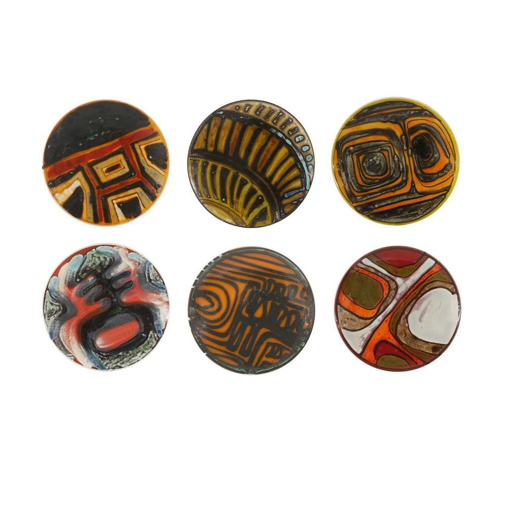 Poole Pottery Six 'Delphis' dishes (1 of 13)