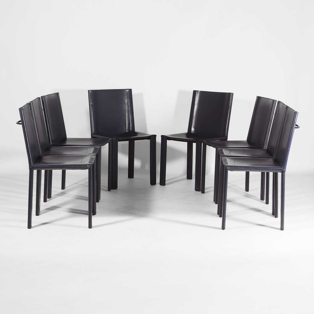 Carlo Bartoli (Italian, 1931-2020) for Matteo Grassi A set of eight 'Coral' dining chairs (1 of 7)