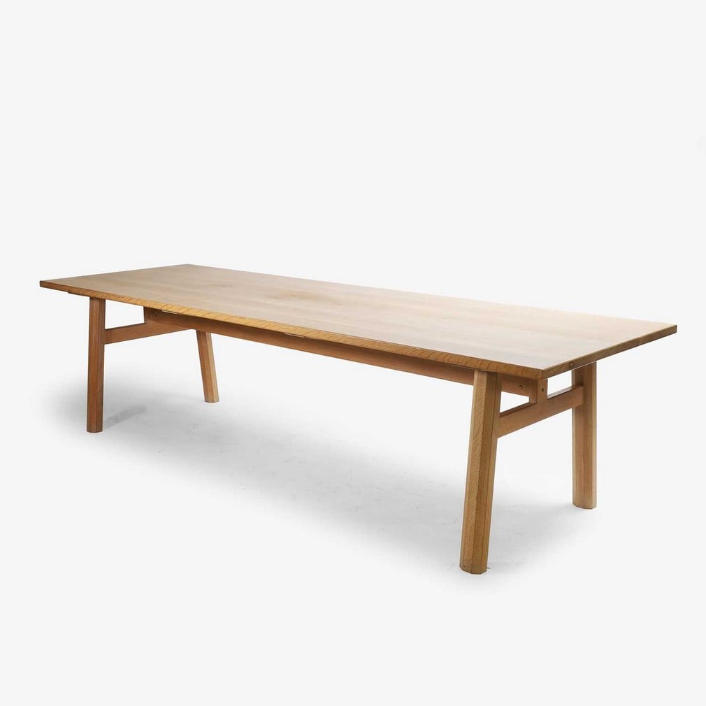 Emma Burns (b.1958) for Colefax A large bespoke oak dining table (1 of 6)