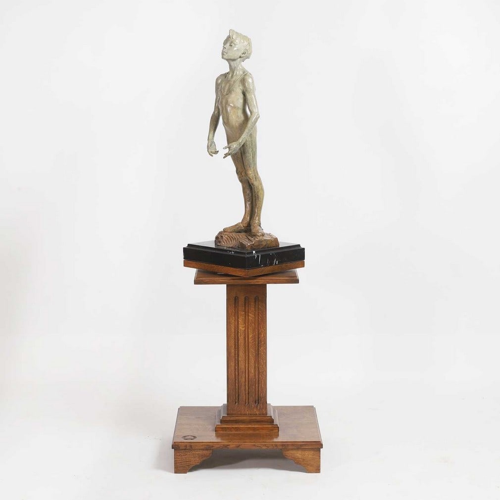 Richard MacDonald (American, b.1946) 'First Position, Attitude’: Richard MacDonald (American, b.1946) 'First Position, Attitude’ Bronze, on a marble plinth, inscribed 'To Carol R Mac Donald 12-25-01', together with 'Richard MacDonald', 1999, in a slip case, a
