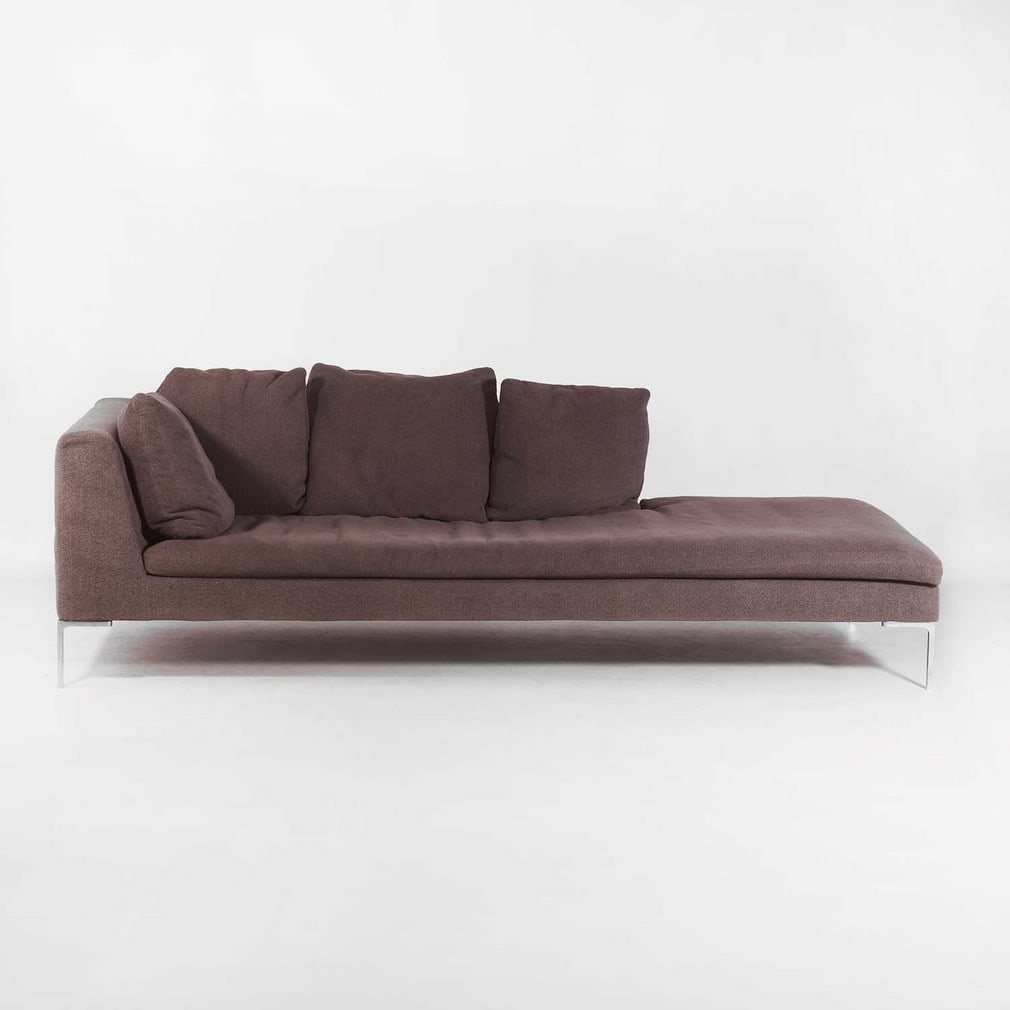 Antonio Citterio (Italian, b.1950) for B&B Italia A 'Charles' sofa: Antonio Citterio (Italian, b.1950) for B&B Italia A 'Charles' sofa Originally designed in 1997, produced by B&B Italia and Maxalto, upholstered in a charcoal grey fabric, with four cushions, raised on