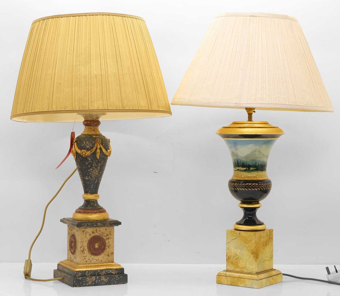A pair of urn shaped lamps Of modern manufacture (1 of 2)