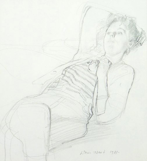 *John Ward RA (1917-2007), (SH) 'GILLIAN VI' Signed : *John Ward RA (1917-2007), (SH) 'GILLIAN VI' Signed and dated 1988 l.r., pencil 23 x 21cm Exhibited: J S Maas & Son Limited, 'John Ward', cat. no. 74. *Artist's Resale Right may apply to this lot.