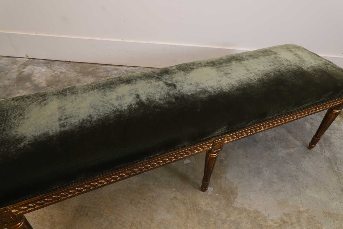 Louis XVI-style giltwood bench or stool 20th century - 2