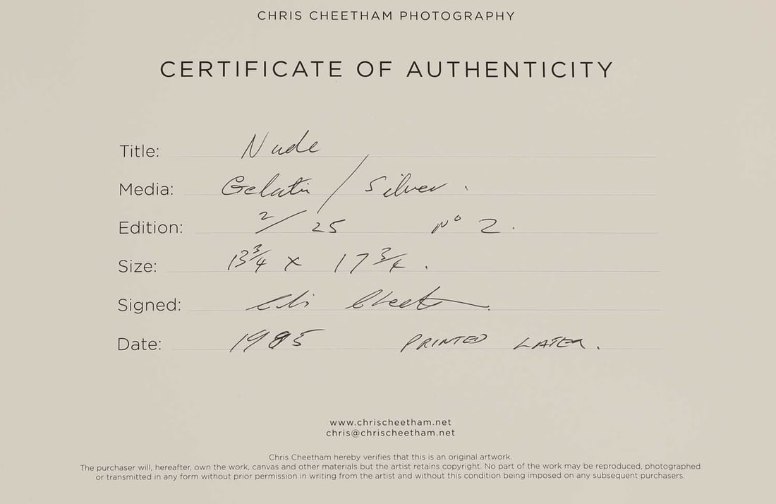 Chris Cheetham (b.1951) 1985 - 2