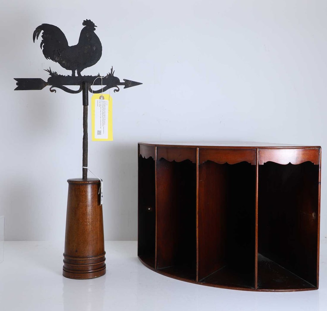 A mahogany folio corner cabinet 19th century (1 of 1)