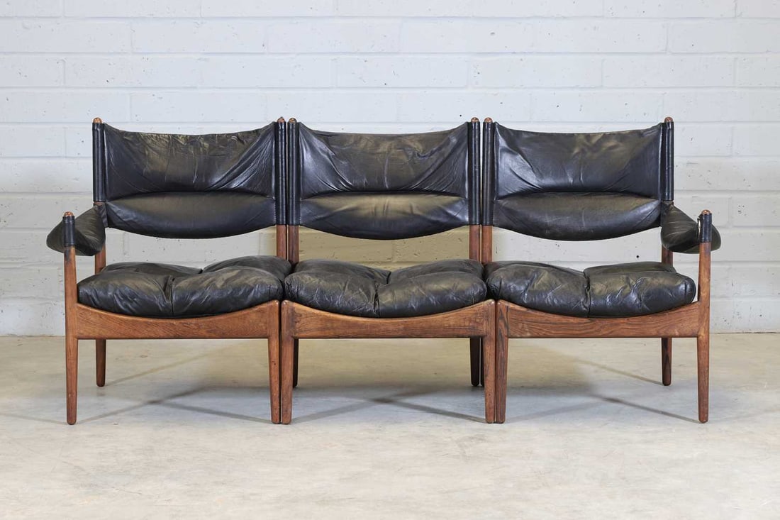 § A Danish 'Modus' rosewood modular sofa, (1 of 10)