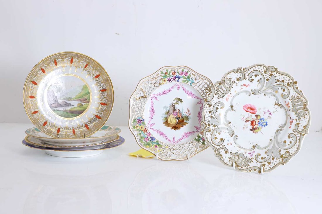 A collection of various porcelain cabinet plates 19th / 20th century (1 of 1)