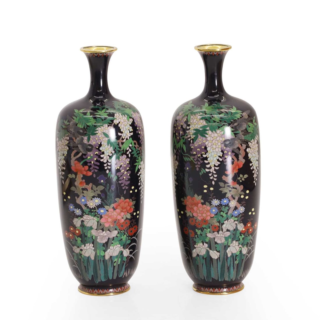 A pair of Japanese cloisonne vases Meiji Period (1868-1912) (1 of 20)