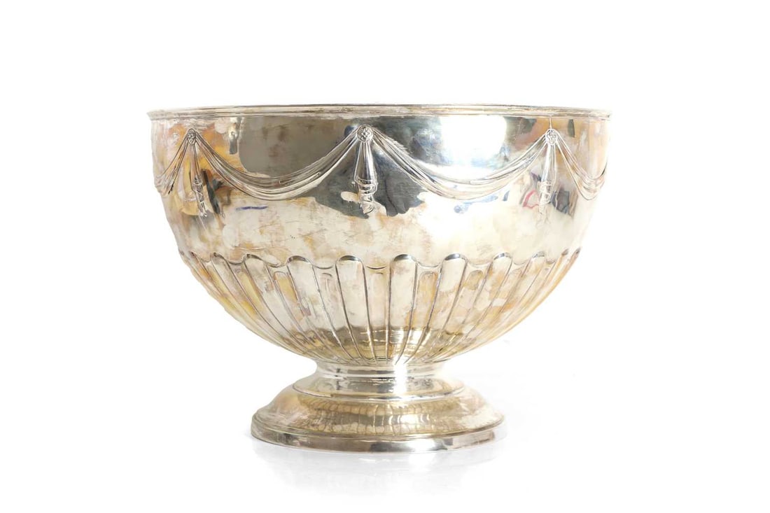 A large silver punch bowl (1 of 2)