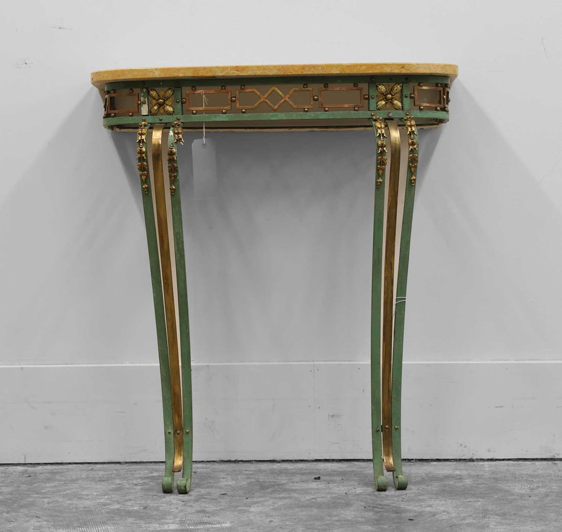 A wrought iron console table 19th century (1 of 2)