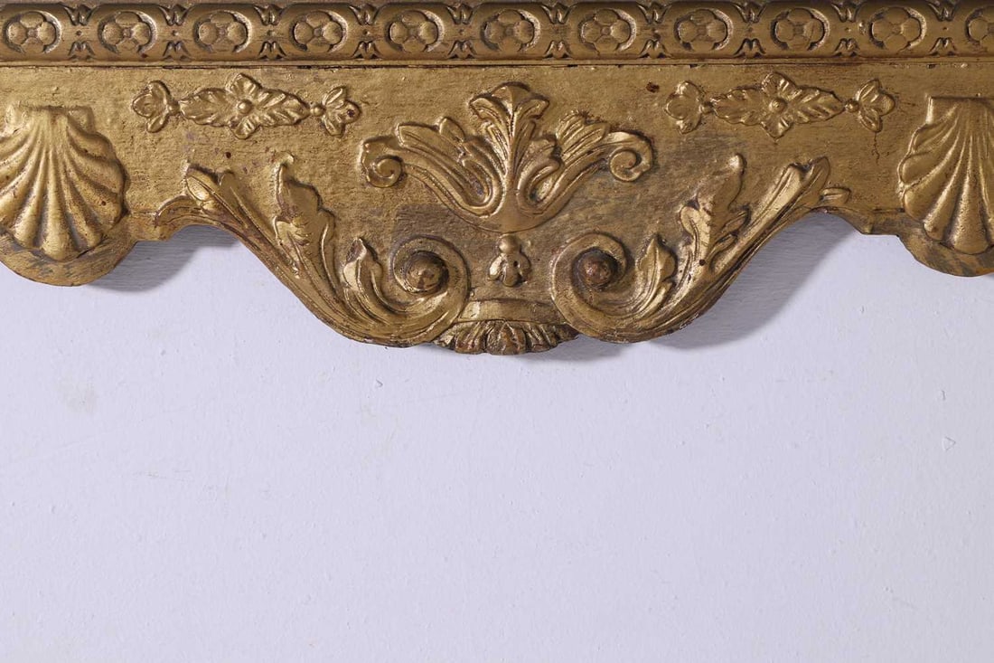 A George II-style giltwood overmantel mirror 19th century - 8