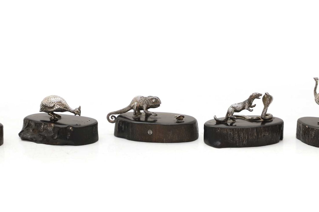 A collection of silver sculptures By Patrick Mavros, Zimbabwe, 21st century - 2