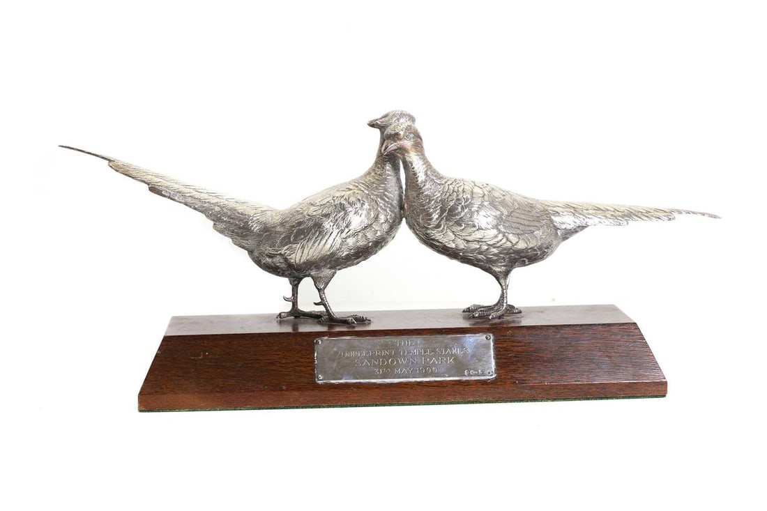 A pair of mounted silver pheasants 20th century (1 of 2)