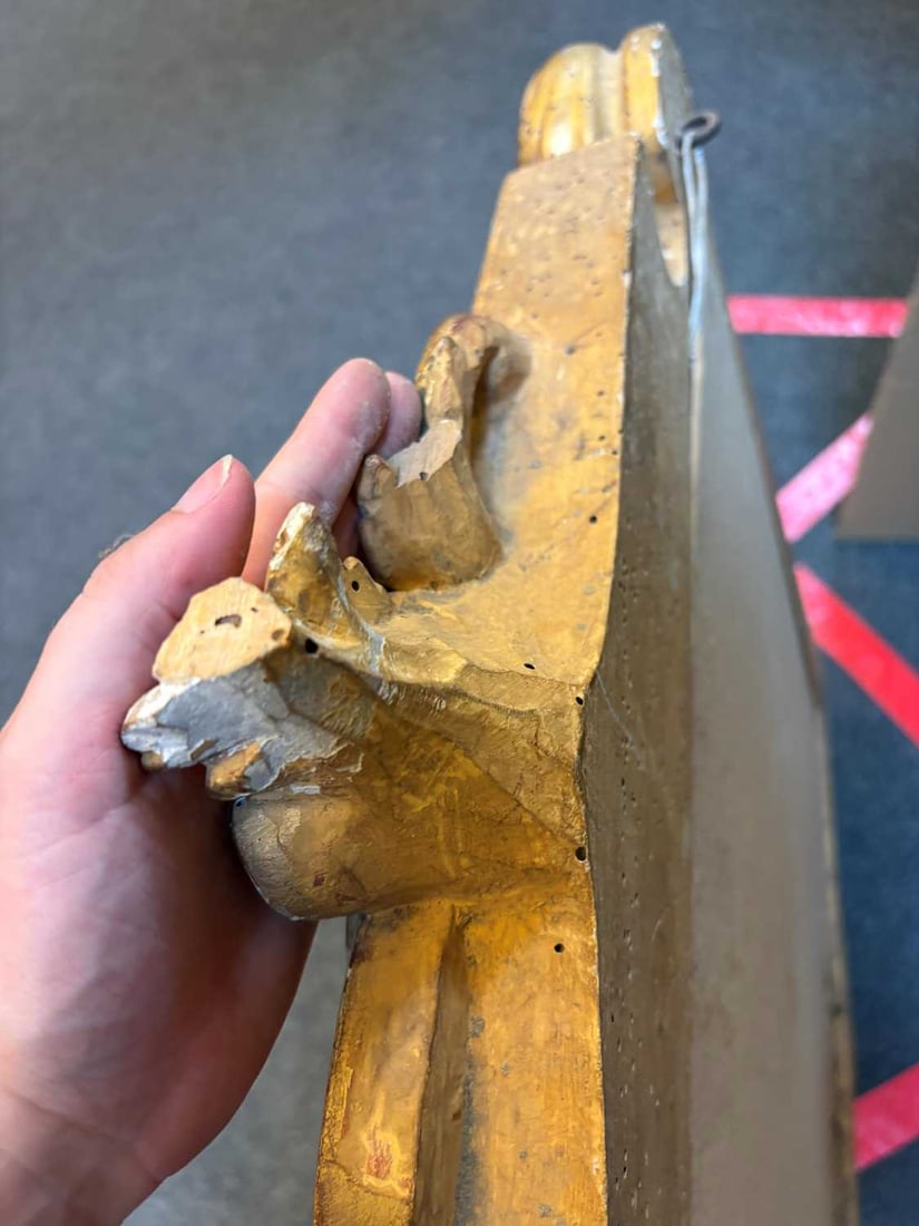 A gilt framed wall mirror, - 10