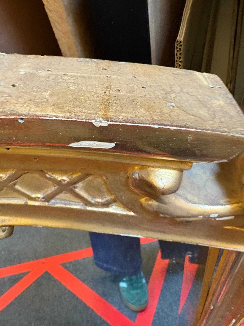 A gilt framed wall mirror, - 2