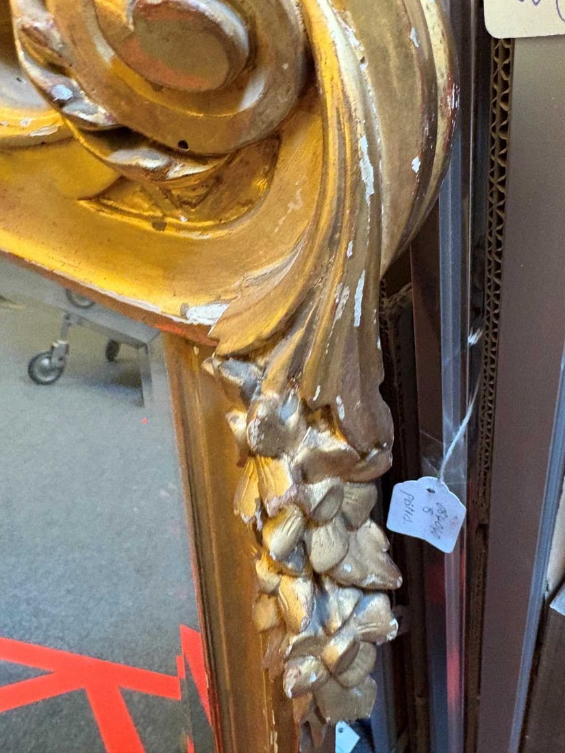 A gilt framed wall mirror, - 8