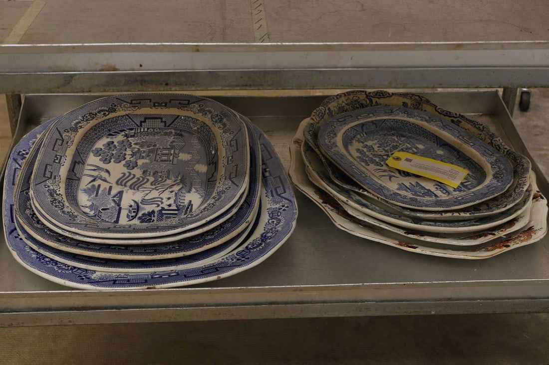 A collection of glazed stoneware platters 20th century - 2