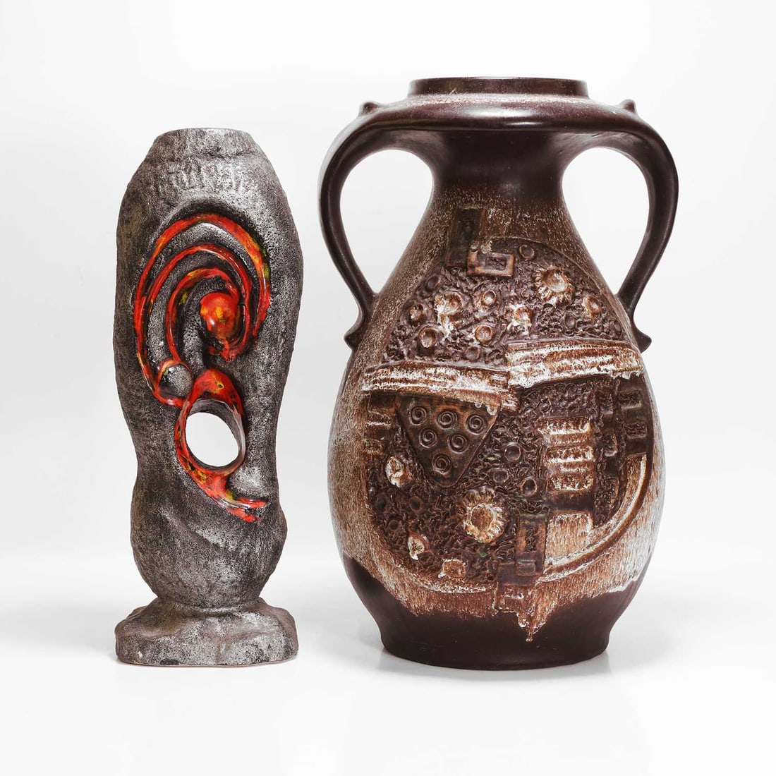 Walter Gerhards (German, 1957-2000) Two 'Fat Lava' vases - 2