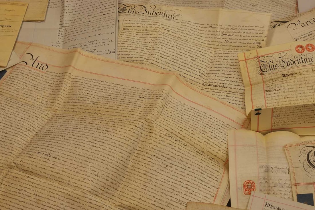 A collection of deeds and indentures 18th century and later - 2