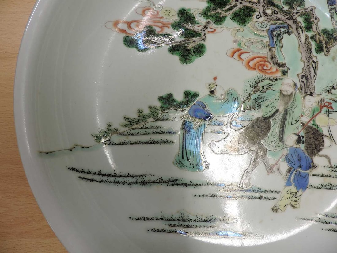 A Chinese famille verte plate, - 10