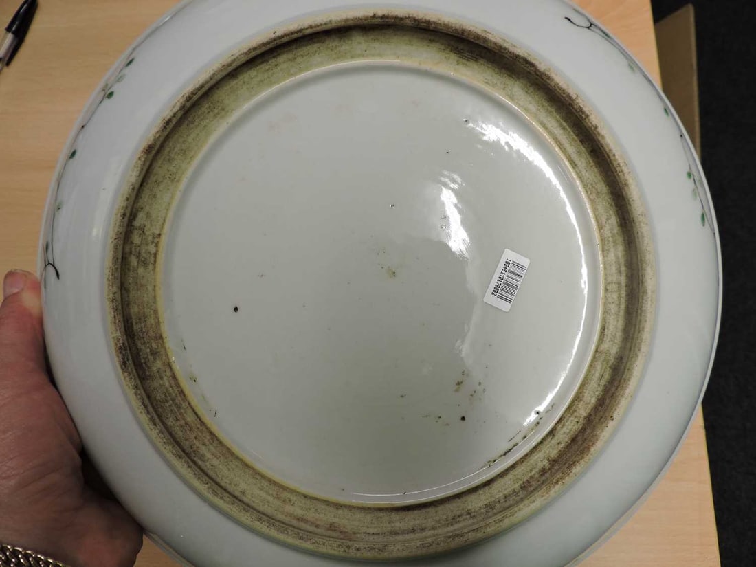 A Chinese famille verte plate, - 11